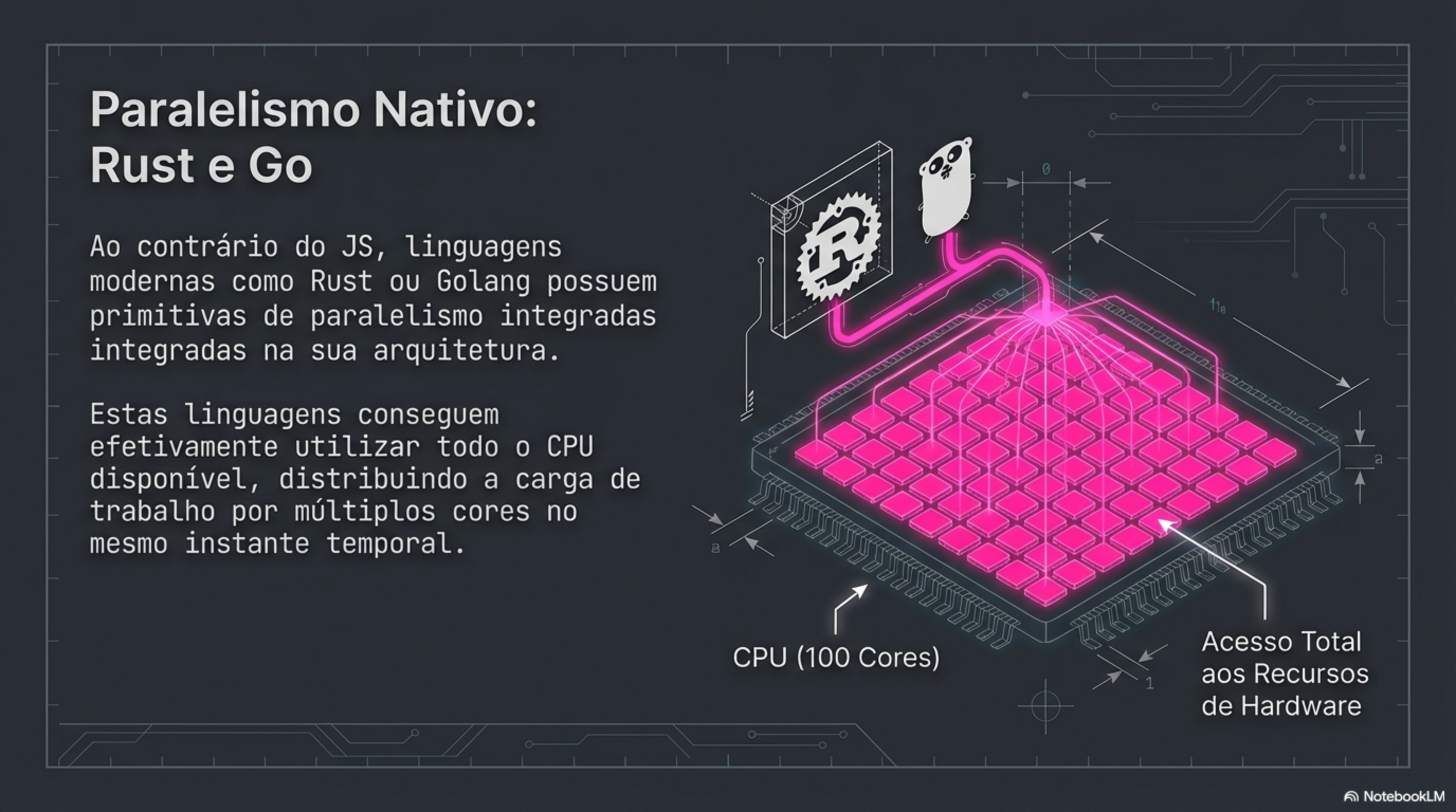 Paralelismo Nativo em Rust e Go